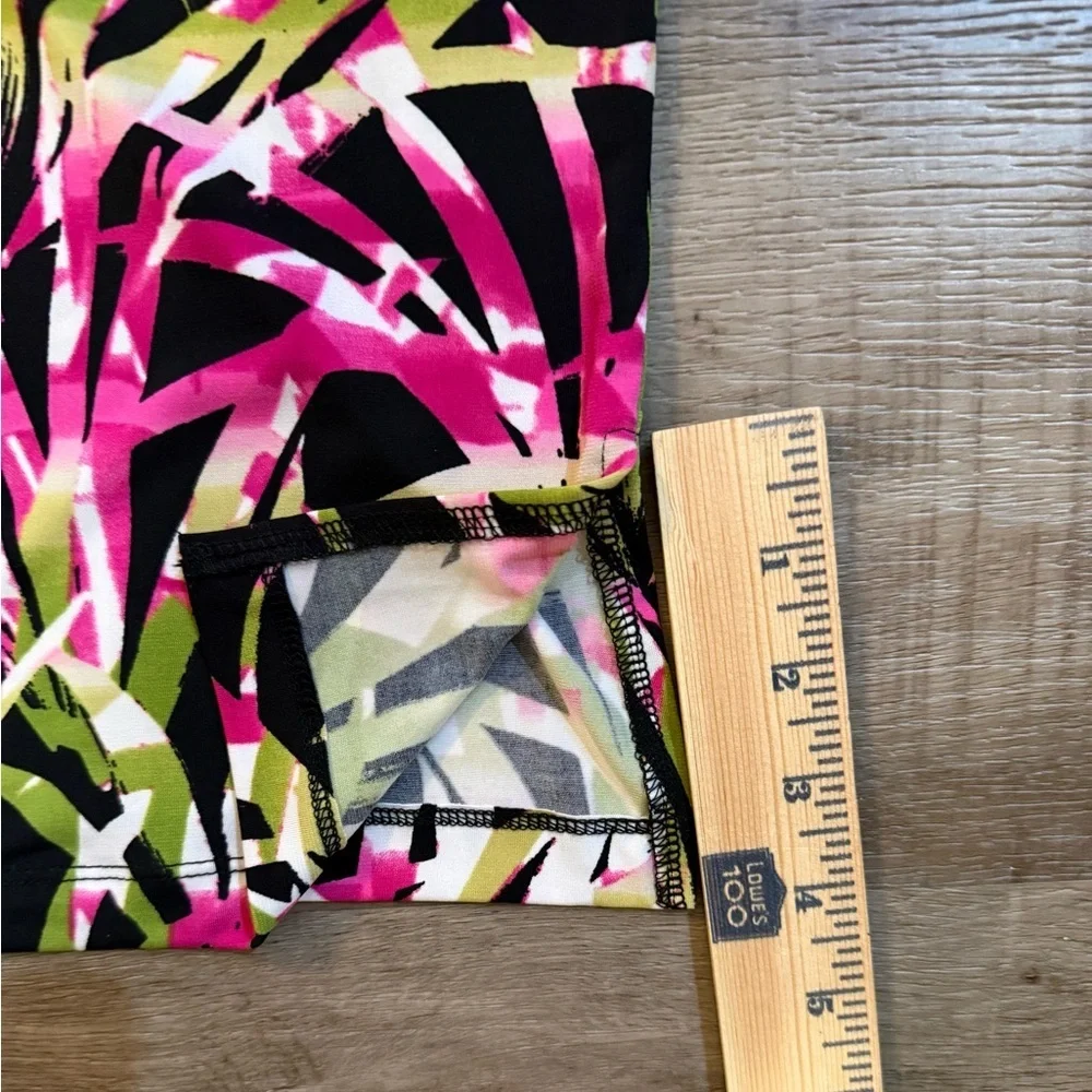 Kasper Tropical Leaf Print Pencil Skirt Size 2